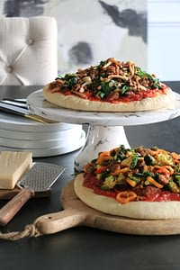 Vegan Pizza with tons of vegetables