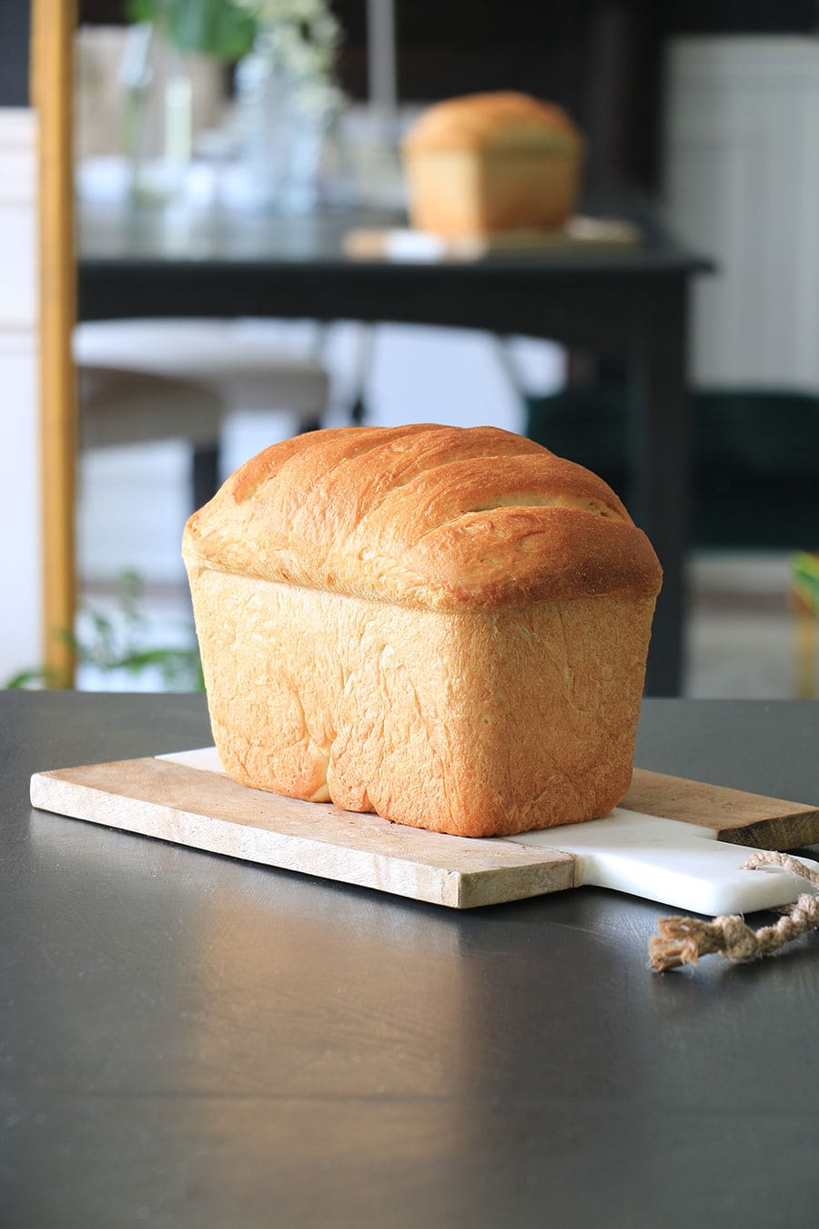 homemade bread with ridges