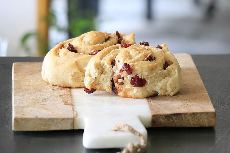 sweet bread with cranberries